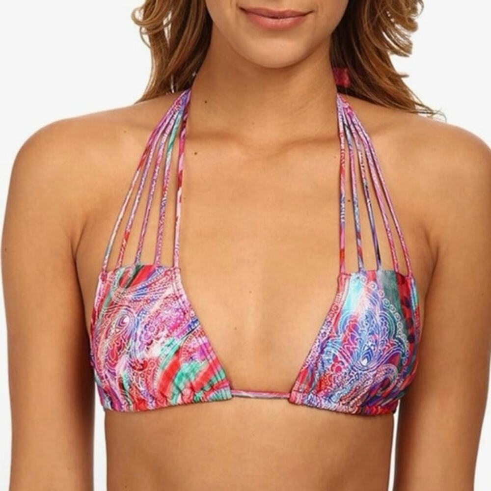 Luli Fama NWT Amanecer Multi-Strings Triangle Bikini Top - Picture 3 of 5